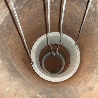 Работы по колодцу 4